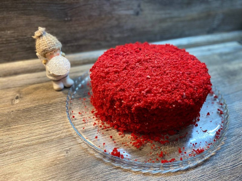 Рецепт торта "Красный бархат". Шаг 7