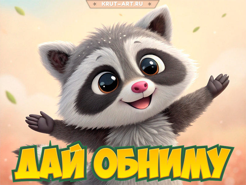 Обнимашки от енотика!