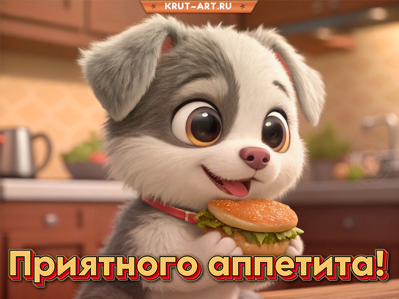 Приятного аппетита от хвостатого гурмана!